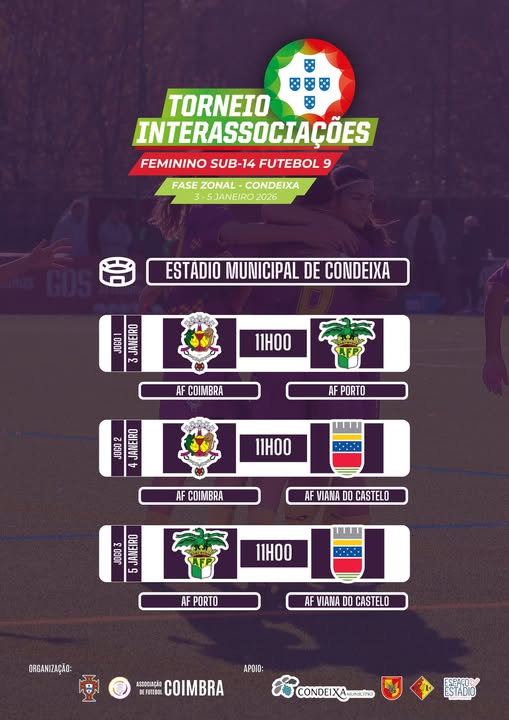 Sub-14 Feminino da AF Viana joga no Interassociações a 4 de janeiro