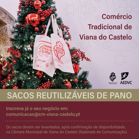 Sacos de Natal disponíveis para comerciantes